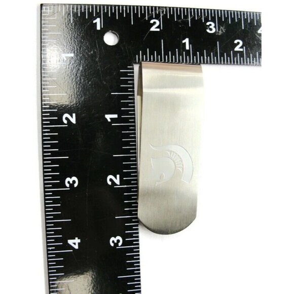 Money Clip MSU Michigan State University Spartans CC Card Cash Wallet Holder - Picture 6 of 9